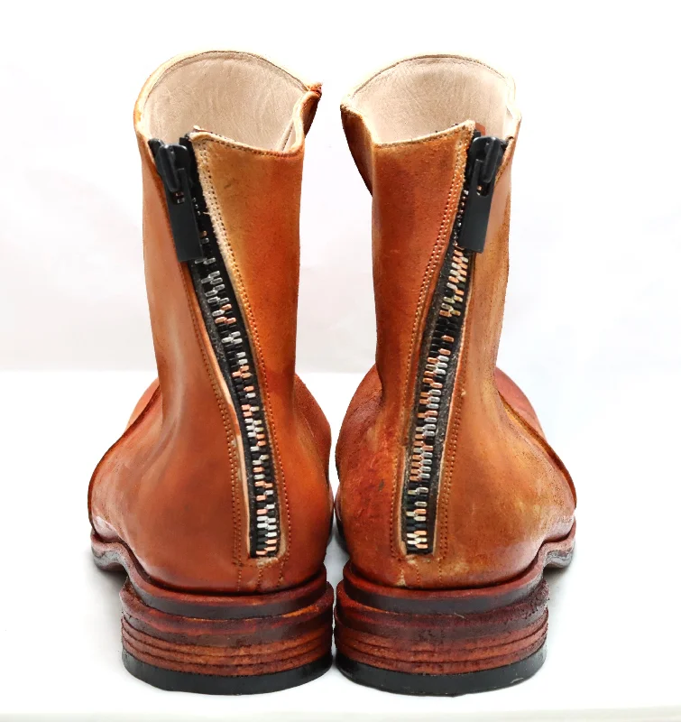 Zip Back Boot  |  Cognac cordovan