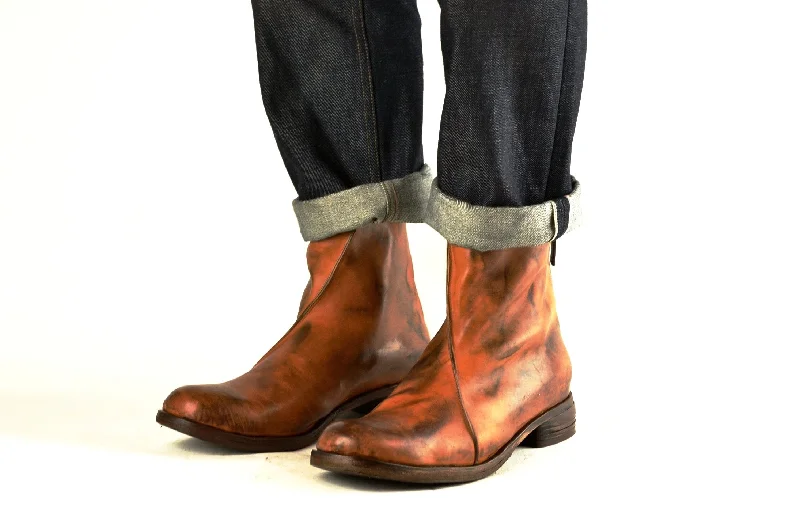 Zip Back Boot  |  Cognac cordovan