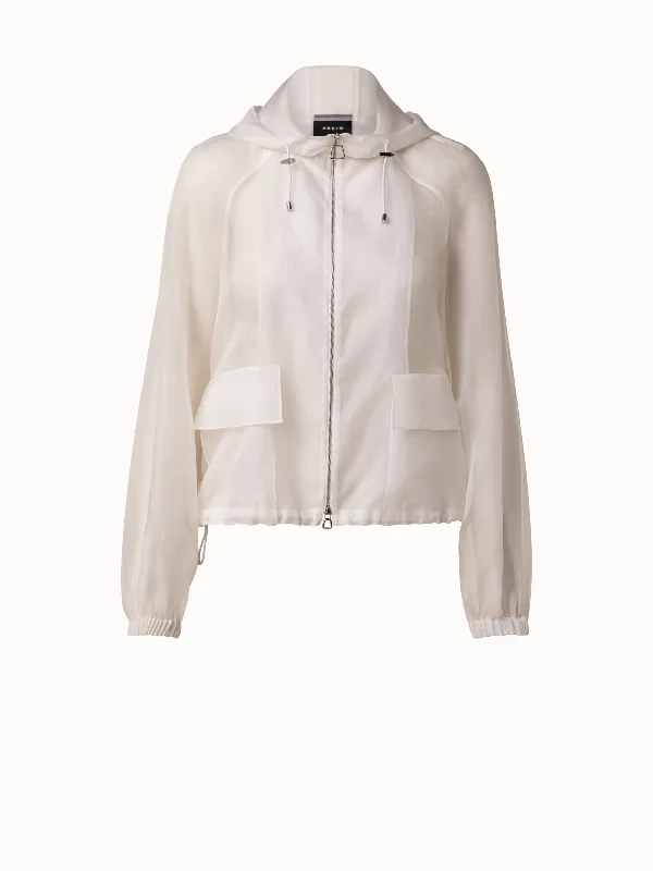 Silk Organza Blouson Jacket