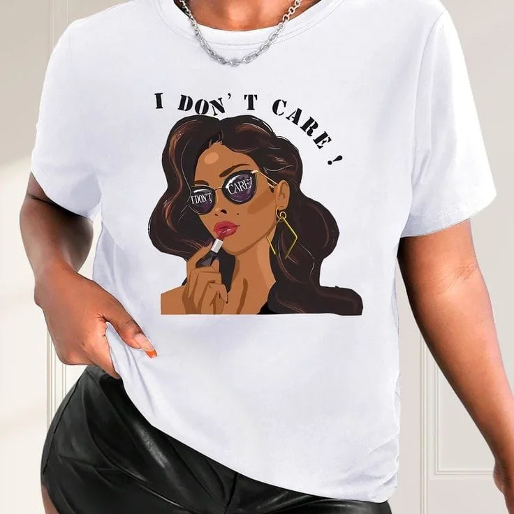 I don't care women's tshirt regular fit