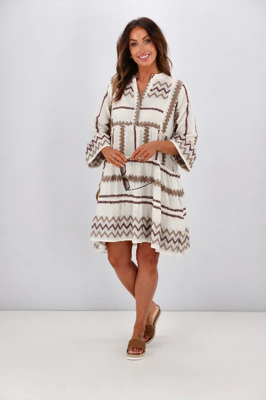 Joop & Gypsy Mediterranean Dress Latte White