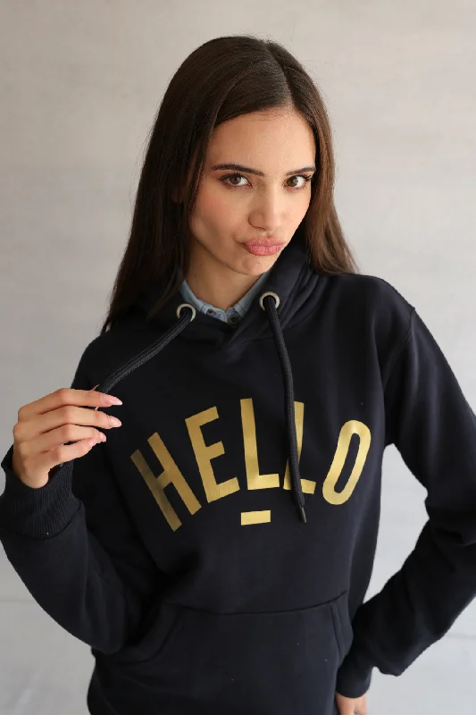 Metallic Gold Hello Hoodie