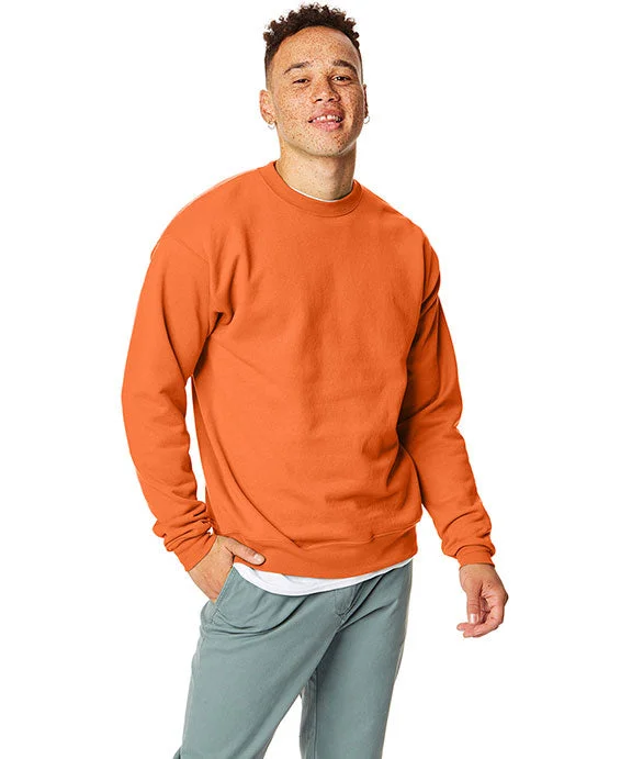 P160 - Hanes Adult ComfortBlend® EcoSmart® Crewneck Sweatshirt | Safety Orange