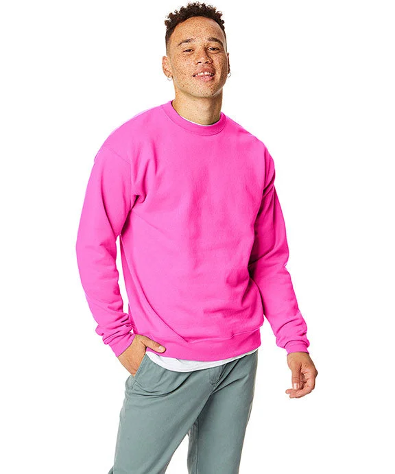 P160 - Hanes Adult ComfortBlend® EcoSmart® Crewneck Sweatshirt | Safety Pink