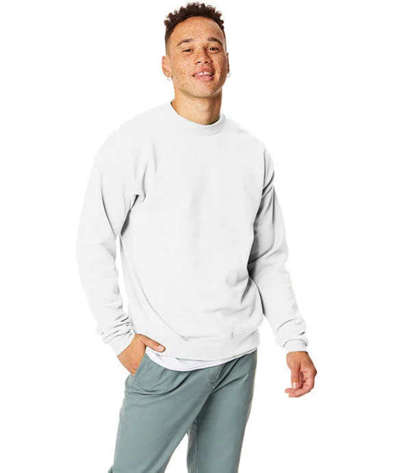 P160 - Hanes Adult ComfortBlend® EcoSmart® Crewneck Sweatshirt | White