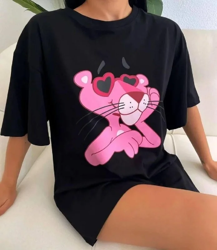 Pink panther women's oversized tshirt