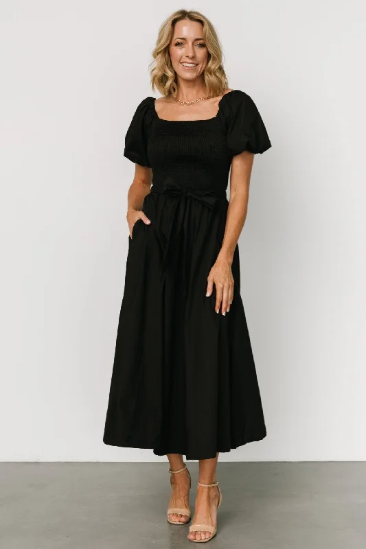 Bardot Midi Dress | Black