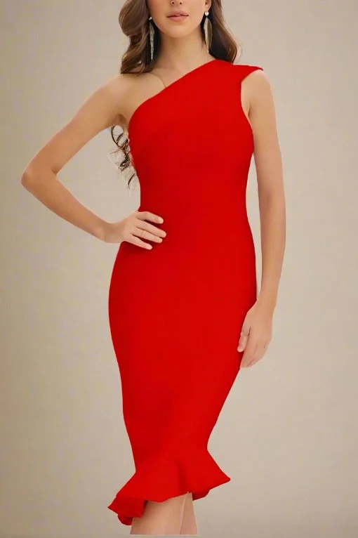 Avery Bandage Dress - Lipstick Red