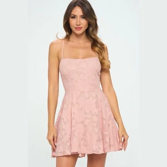 Vintage Pink Lace Dress