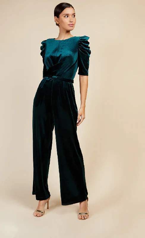 Emerald Green Velvet Jumpsuit