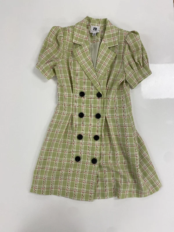 Blazer Checkered Green Belted Dress